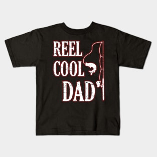 Reel Dad Fisherman Daddy Father's Day Christmas Fishing Kids T-Shirt